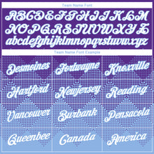 Laden Sie das Bild in den Galerie-Viewer, Custom Purple White-Light Blue 3D Pattern Design Gradient Square Shapes Performance T-Shirt
