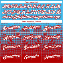 Load image into Gallery viewer, Custom Sky Blue White-Red 3D Pattern Design Gradient Square Shapes Performance T-Shirt
