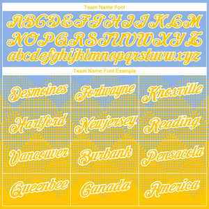Custom Light Blue Yellow-White 3D Pattern Design Gradient Square Shapes Performance T-Shirt