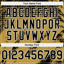 Load image into Gallery viewer, Custom Black Old Gold-White 3D Pattern Design Splash Grunge Fragment Authentic Baseball Jersey
