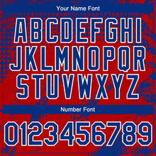 Charger l'image dans la galerie, Custom Royal Red-White 3D Pattern Design Splash Grunge Fragment Authentic Baseball Jersey
