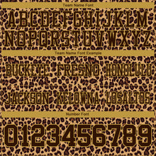 Load image into Gallery viewer, Custom Brown Old Gold 3D Pattern Leopard Print Authentic Football Jersey
