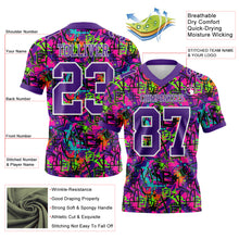 Laden Sie das Bild in den Galerie-Viewer, Custom Graffiti Pattern Purple-White 3D Pattern Splash Authentic Football Jersey
