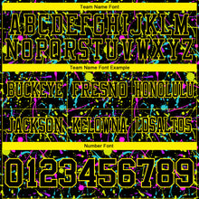 Laden Sie das Bild in den Galerie-Viewer, Custom Graffiti Pattern Black-Light Yellow 3D Pattern Splash Authentic Football Jersey
