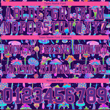 Загрузить изображение в средство просмотра галереи, Custom Purple Pink 3D Pattern Colorful Flowers And Mushrooms Psychedelic Hallucination Authentic Football Jersey
