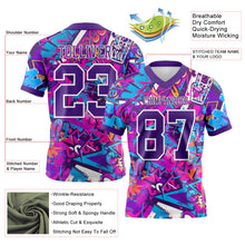 Laden Sie das Bild in den Galerie-Viewer, Custom Graffiti Pattern Purple-White 3D Pattern Splash Authentic Football Jersey
