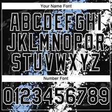 Загрузить изображение в средство просмотра галереи, Custom Black Light Blue-White 3D Pattern Design Splash Authentic Baseball Jersey
