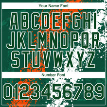 Charger l'image dans la galerie, Custom Green Orange-White 3D Pattern Design Splash Authentic Baseball Jersey
