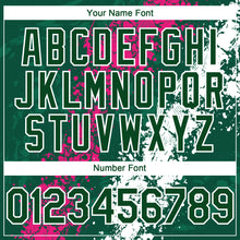 Загрузить изображение в средство просмотра галереи, Custom Green Hot Pink-White 3D Pattern Design Splash Authentic Baseball Jersey
