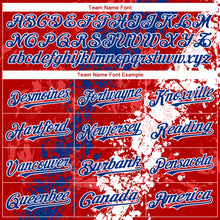 Charger l'image dans la galerie, Custom Red Royal-White 3D Pattern Design Splash Authentic Baseball Jersey
