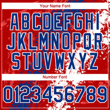 Charger l'image dans la galerie, Custom Red Royal-White 3D Pattern Design Splash Authentic Baseball Jersey
