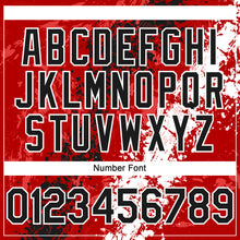 Charger l'image dans la galerie, Custom Red Black-White 3D Pattern Design Splash Authentic Baseball Jersey
