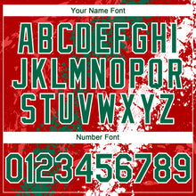 Charger l'image dans la galerie, Custom Red Kelly Green-White 3D Pattern Design Splash Authentic Baseball Jersey
