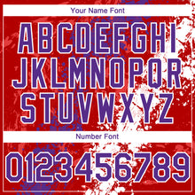 Charger l'image dans la galerie, Custom Red Purple-White 3D Pattern Design Splash Authentic Baseball Jersey
