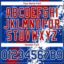 Load image into Gallery viewer, Custom Royal Red-White 3D Pattern Design Splash Authentic Baseball Jersey
