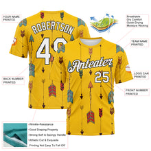 Load image into Gallery viewer, Custom Yellow White-Black 3D Pattern Design Arrow Archery Bow Target Performance T-Shirt
