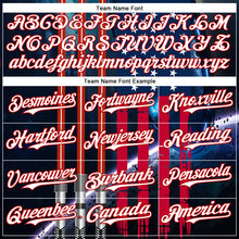 Charger l&#39;image dans la galerie, Custom Blue White-Red 3D Pattern Design American Flag Outer Space Light Swords Authentic Baseball Jersey
