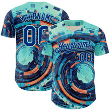 Charger l&#39;image dans la galerie, Custom Blue Royal-Ice Blue 3D Pattern Design Outer Space Authentic Baseball Jersey

