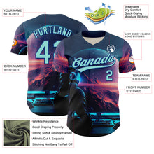 Charger l&#39;image dans la galerie, Custom Blue Ice Blue-Royal 3D Pattern Design Outer Space Starships Authentic Baseball Jersey
