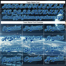 Charger l&#39;image dans la galerie, Custom Black Royal-Ice Blue 3D Pattern Design Outer Space Starships Authentic Baseball Jersey
