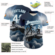 Charger l&#39;image dans la galerie, Custom Blue White-Shadow Blue 3D Pattern Design Outer Space Light Swords Authentic Baseball Jersey

