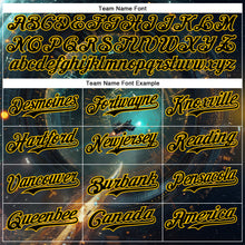 Charger l&#39;image dans la galerie, Custom Blue Black-Yellow 3D Pattern Design Outer Space Starships Authentic Baseball Jersey
