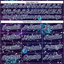 Charger l&#39;image dans la galerie, Custom Dark Purple Navy-White 3D Pattern Design Outer Space Galaxy Solar Authentic Baseball Jersey
