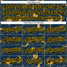Charger l&#39;image dans la galerie, Custom Blue Black-Yellow 3D Pattern Design Outer Space Galaxy Solar Authentic Baseball Jersey
