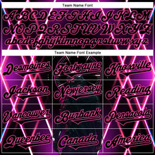 Charger l&#39;image dans la galerie, Custom Blue Black-Pink 3D Pattern Design Outer Space Light Swords Authentic Baseball Jersey
