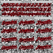 Load image into Gallery viewer, Custom White Black-Fire Red 3D Polynesian Style Islander Authentic Baseball Jersey
