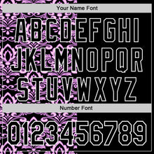 Load image into Gallery viewer, Custom Black Purple-White 3D Polynesian Style Islander Authentic Baseball Jersey
