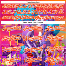 Load image into Gallery viewer, Custom Red Orange Purple-White 3D Pattern Design Trippy Psychedelic Magic Mushrooms Authentic Baseball Jersey
