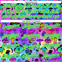 Load image into Gallery viewer, Custom Purple Neon Green-Lakes Blue 3D Pattern Design Trippy Psychedelic Magic Mushrooms Authentic Baseball Jersey
