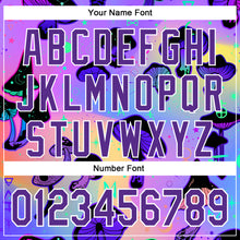 Charger l&#39;image dans la galerie, Custom Purple White 3D Pattern Design Trippy Psychedelic Magic Mushrooms Authentic Baseball Jersey
