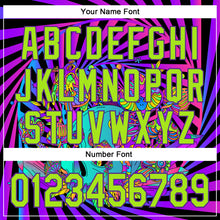 Загрузить изображение в средство просмотра галереи, Custom Purple Neon Green 3D Pattern Design Trippy Magic Mushrooms Skull Authentic Baseball Jersey
