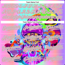 Load image into Gallery viewer, Custom Purple Medium Pink-Ice Blue 3D Pattern Design Trippy Magic Mushrooms Acid Authentic Baseball Jersey
