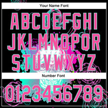 Загрузить изображение в средство просмотра галереи, Custom Black Pink-Ice Blue 3D Pattern Design Trippy Magic Mushrooms Skull Authentic Baseball Jersey
