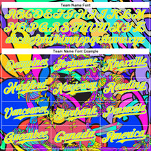 Load image into Gallery viewer, Custom Green Light Yellow-Ice Blue 3D Pattern Design Trippy Magic Mushrooms Hippie Authentic Baseball Jersey
