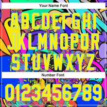 Load image into Gallery viewer, Custom Green Light Yellow-Ice Blue 3D Pattern Design Trippy Magic Mushrooms Hippie Authentic Baseball Jersey
