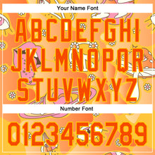 Charger l&#39;image dans la galerie, Custom Gold Orange-Yellow 3D Pattern Design Trippy Magic Mushrooms Groove Authentic Baseball Jersey
