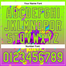 Load image into Gallery viewer, Custom Green Neon Green-Purple 3D Pattern Design Trippy Psychedelic Octopus Authentic Baseball Jersey
