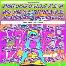 Charger l&#39;image dans la galerie, Custom Green Purple-White 3D Pattern Design Trippy Magic Mushrooms Acid Authentic Baseball Jersey

