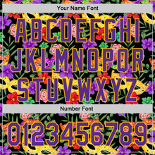 Load image into Gallery viewer, Custom Black Purple-Gold 3D Pattern Design Mardi Gras Shrove Tuesday Authentic Baseball Jersey
