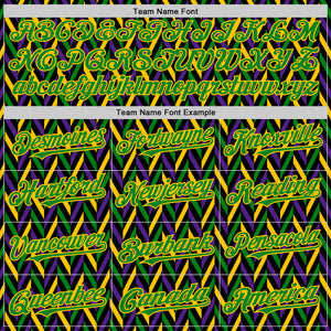 Custom Black Grass Green-Yellow 3D Pattern Design Mardi Gras Shrove Tuesday Authentic Baseball Jersey