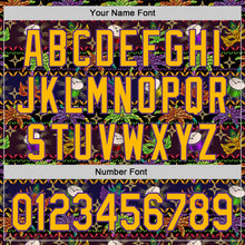 Charger l&#39;image dans la galerie, Custom Black Gold-Purple 3D Pattern Design Mardi Gras Shrove Tuesday Authentic Baseball Jersey
