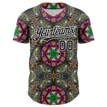 Load image into Gallery viewer, Custom Green Black-White 3D Pattern Design Burner Costumes Geometric Shape Authentic Baseball Jersey
