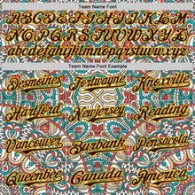 Load image into Gallery viewer, Custom Green Brown-Yellow 3D Pattern Design Burner Costumes Exotic Authentic Baseball Jersey
