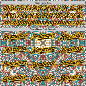Custom Green Brown-Yellow 3D Pattern Design Burner Costumes Exotic Authentic Baseball Jersey