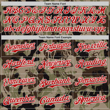 Charger l&#39;image dans la galerie, Custom Camo Red-White 3D Pattern Design Burner Costumes Grunge Camo Authentic Salute To Service Baseball Jersey
