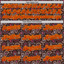 Load image into Gallery viewer, Custom Brown Red-Gold 3D Pattern Design Burner Costumes Paisley Bandana Authentic Baseball Jersey
